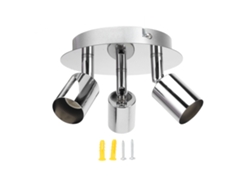 2026-soporte De Lámpara De 3 Cabezas Circular Moderno Simple Base Gu10 Rotación Flexible Para Dormitorio 85‑265v