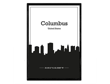 Poster NACNIC Mapa de Columbus USA (A3)