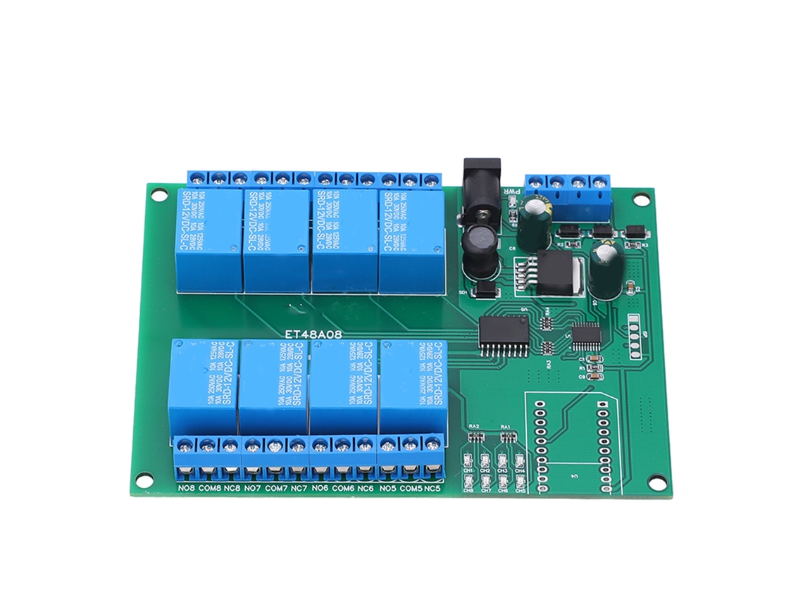 Módulo De Relé Multifuncional De 8 Canales Dc12v Con Protección Contra Baja Tensión.