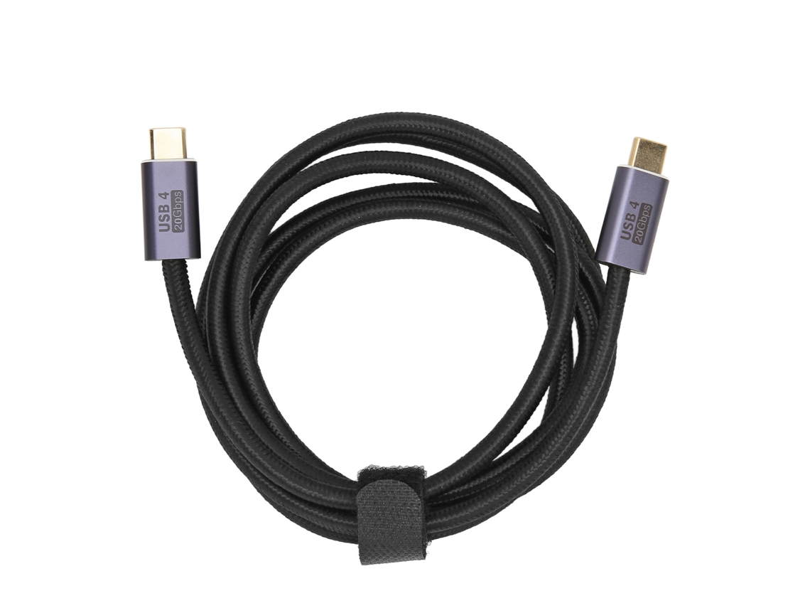 Cable Usb 4.0 Tipo C A Tipo C, 20 Gbps, 8k, 60 Hz, Pd100w, 1,5 M, Extensión De Nailon Gris.