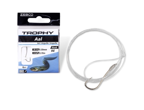 Paquete de 8 líderes ZEBCO Trophy Eel 0,28mm 70cm 6