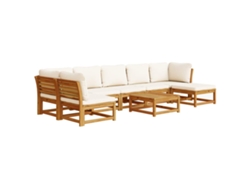 Maison Exclusive - Juego De Muebles Jardín 8 Pzas Con Cojines Madera Maciza Acacia
