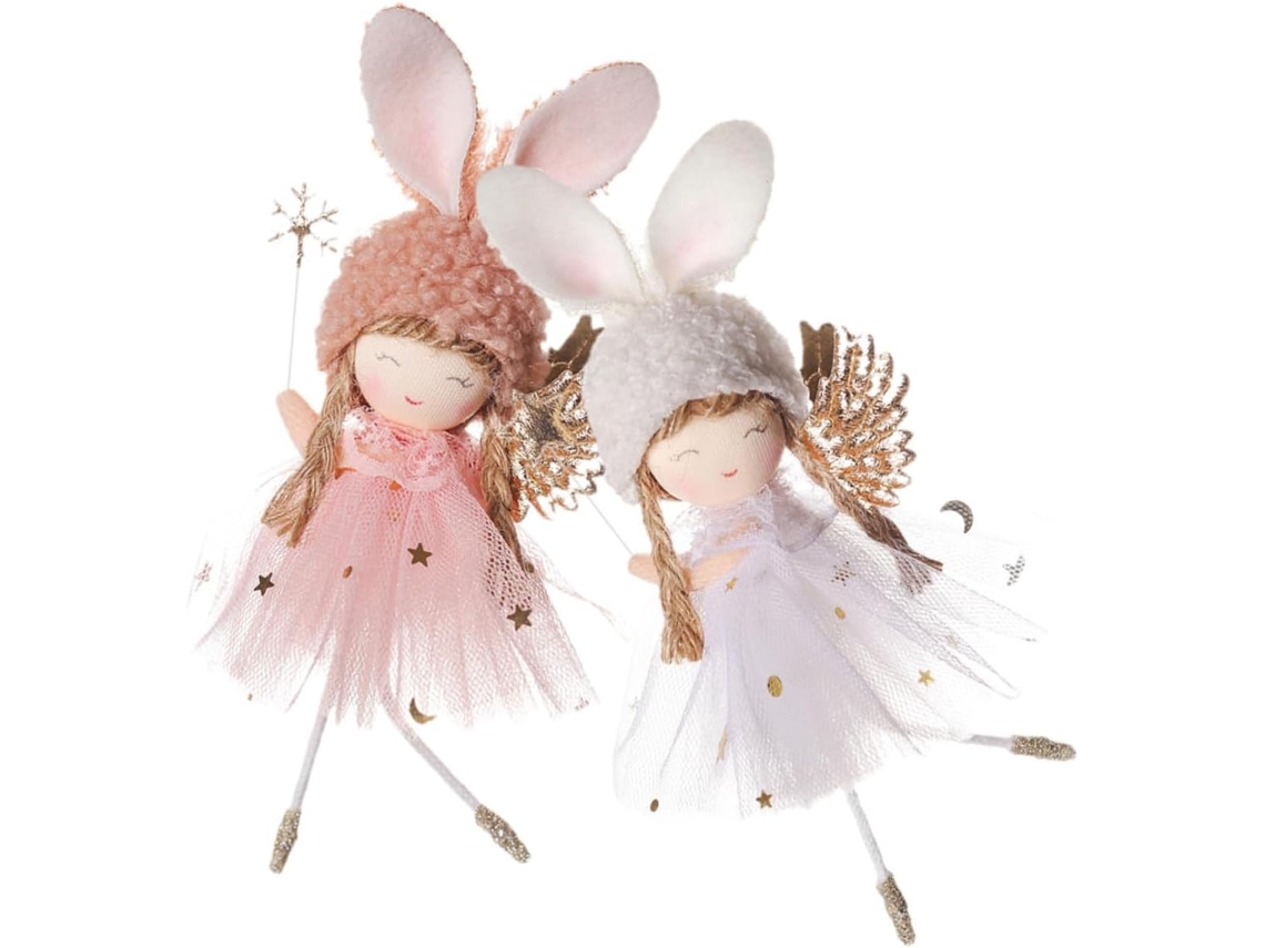 Colgantes De Ángel De 2 Piezas, Decoraciones Navideñas, Adornos Colgantes Para Árbol De Navidad Para Uso Interior Y Exterior.