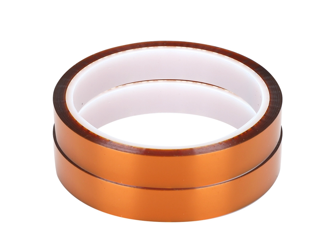 2 Unidades De Cinta Adhesiva Resistente A Altas Temperaturas, 33 M, Película De Poliimida, Color Marrón Amarillento, 15 Mm