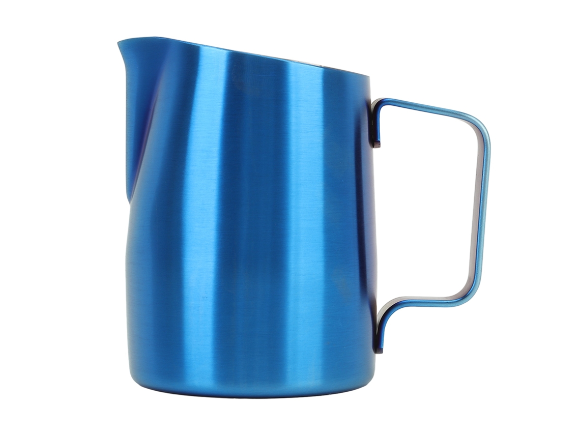 Taza de Capuchino con Leche y Diseño de Tapa, Color Azul Titanio, 450 ml para Latte Art