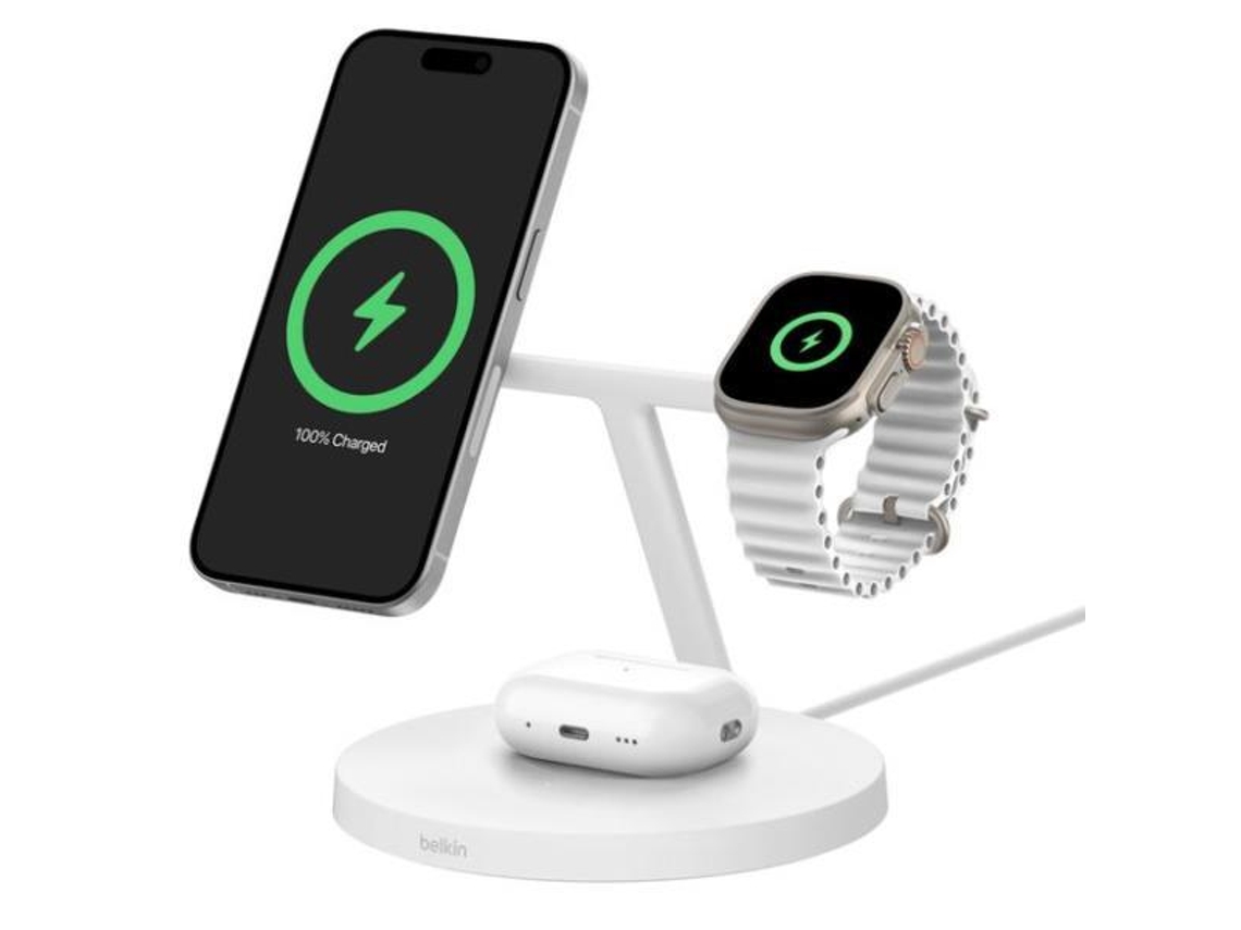 Inalámbrica 3en1 Qi2 Oportunidad de carga Belkin