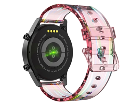 Correa TPU + PU 22mm para Suunto 9 Peak/Samsung Galaxy Watch3 45mm - rosa transparente