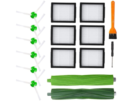 Escovas de borracha de substituição, escovas laterais, filtros para irobot roomba