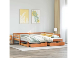 Sofá Cama Nido Con Cajones Madera Maciza De Pino 90x190 Cm
