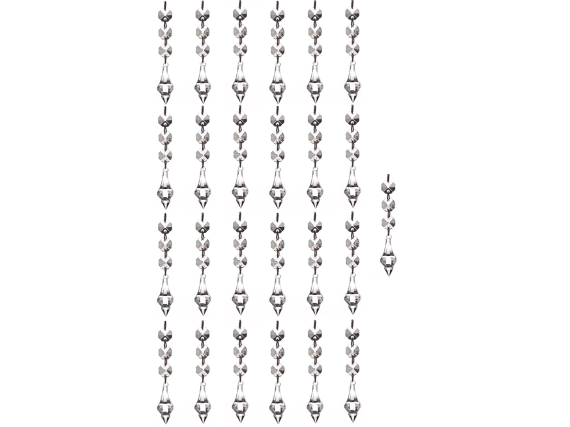 25 piezas de arco colgante de cristal, piezas de araña, atrapasol, decoración DIY para el hogar y el jardín Kofihety