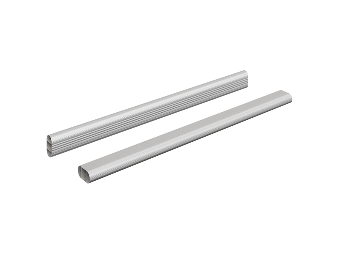 Viga para armario, 2 unidades, color plata, 764 x 15 x 29 mm, aleación de aluminio VIDAXL