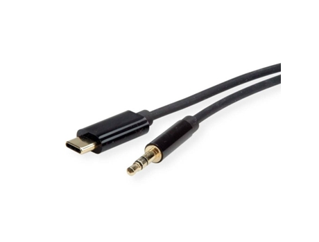 Cable ROLINE (USB-C y Jack 3.5 mm - 3m - Negro)