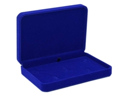 Caja De Joyería De Terciopelo Para Bodas, Para Collar, Pendientes Y Anillo, Color Azul.