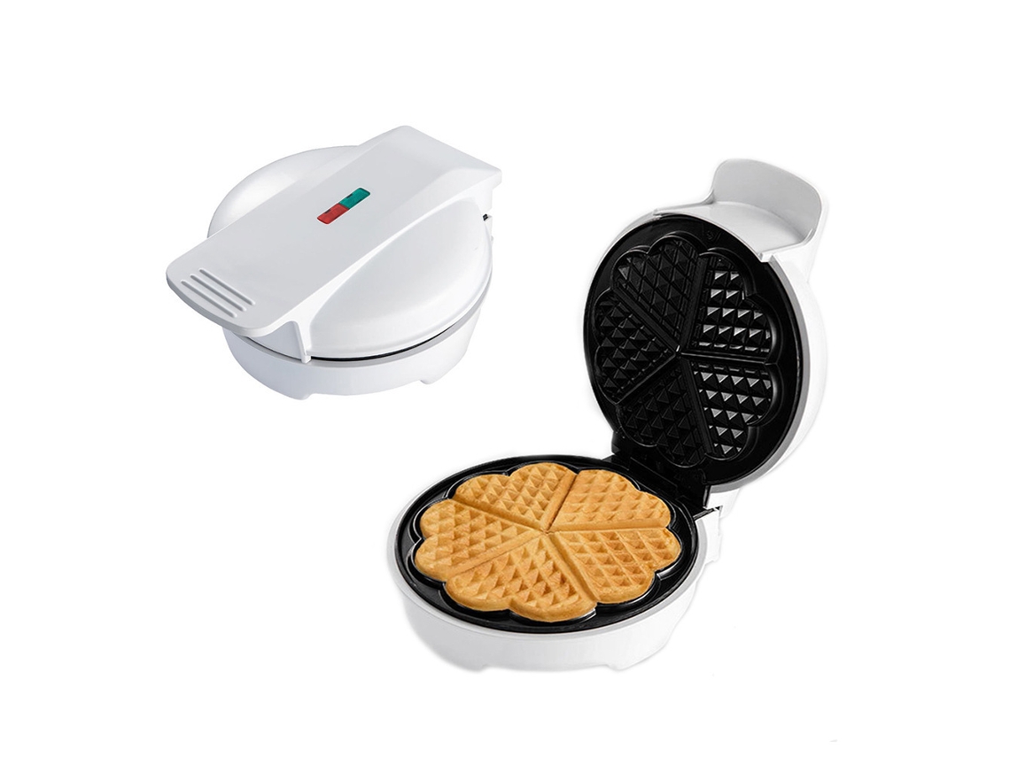 SFUSHOS Gofrera para Sándwiches, Pan, Tostadas y Panqueques, Uso Doméstico, Blanca, 220 V, Enchufe Europeo