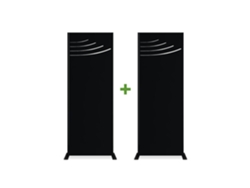 Conjunto de 2 paneles decorativos VELETA Negro H.160cm motivos