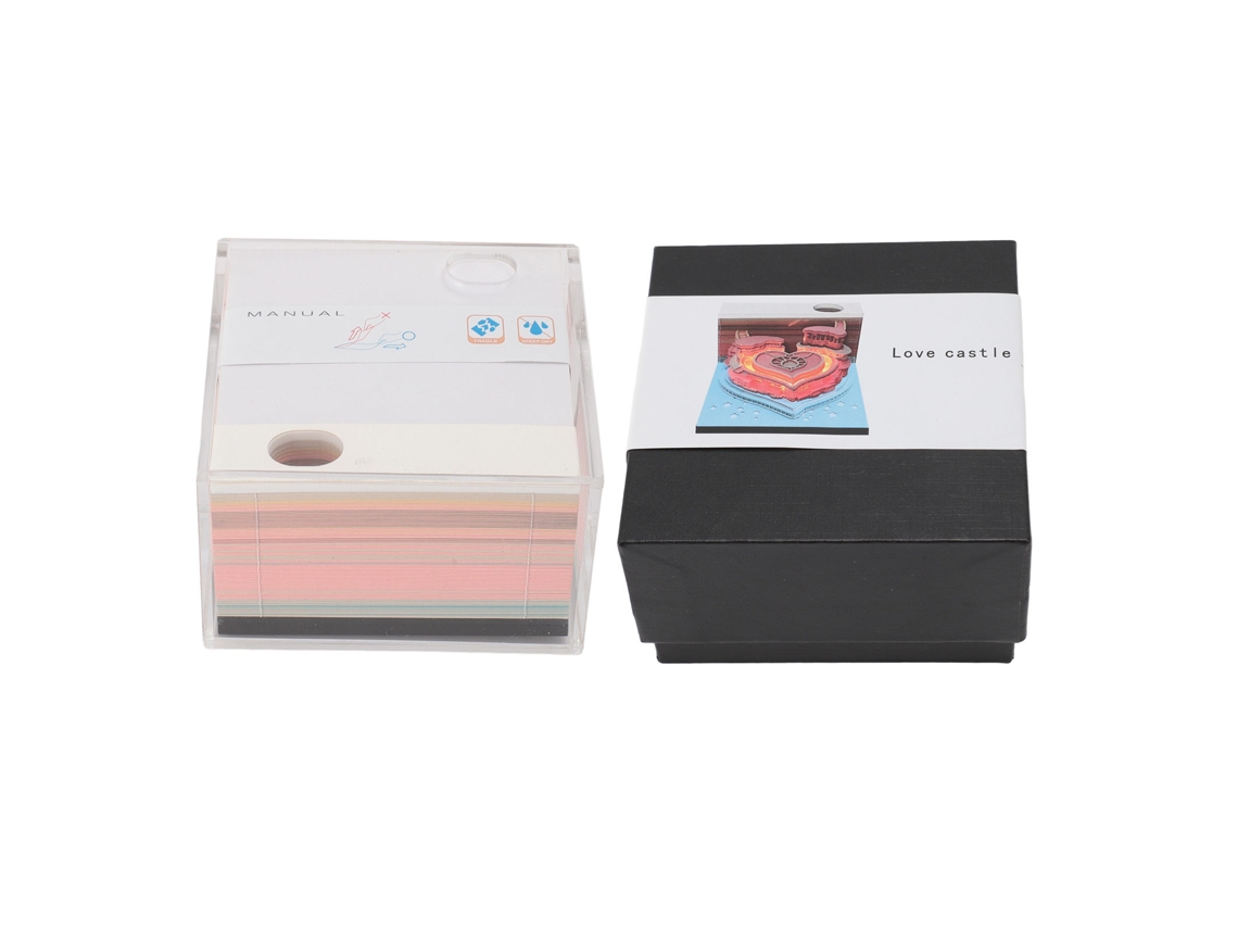 Cuaderno con luces de castillo de amor en 3D - Regalo de San Valentín