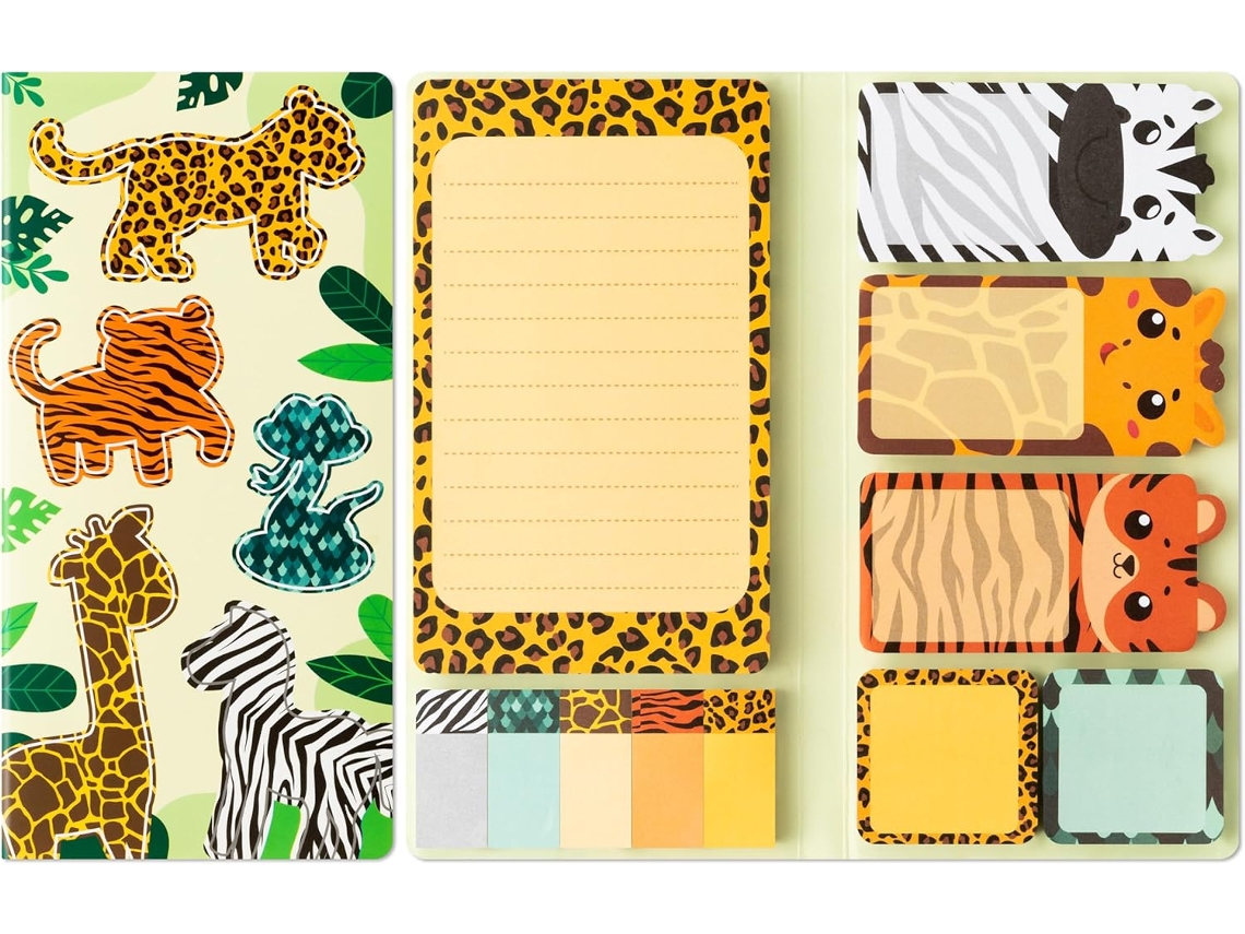 Juego de notas adhesivas Eifson Notepad con 550 hojas (estampado animal)