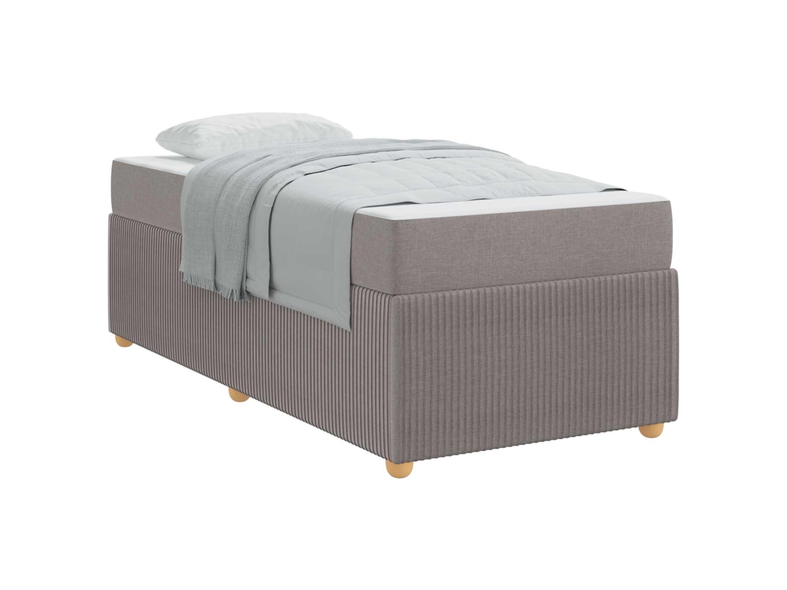Maison Exclusive - Estructura De Cama Con Colchón Taupé 80 X 200 Cm Tela