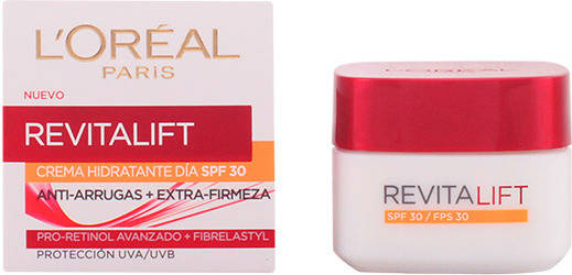 Loreal Paris Revitalift crema de antiedad hidratante con solar spf 30 antiarrugas y extra firmeza 50 ml facial