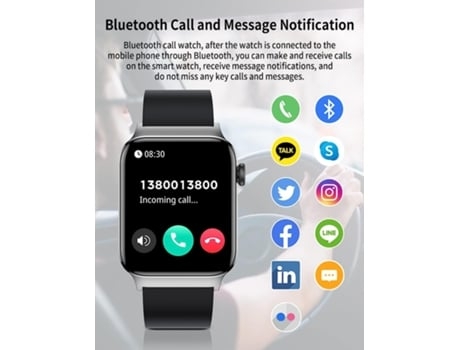 Smartwatches 1 Reloj deportivo de 83 pulgadas con monitor de frecuencia cardíaca y oxígeno en sangre parlante para Android e Ios AUJEZON