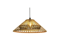 Lampara Techo Bambú Natural Marron 60x60x26cm