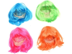 Pelucas De Carnaval Con Tocados De Cabello Humano Para Cosplay, Día De Peinados Locos