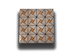 Azulejos autoadhesivos acústicos y aislantes 3D para mascotas de 30 x 30 cm (grosor de 4 mm) Triángulos dorados y plateados