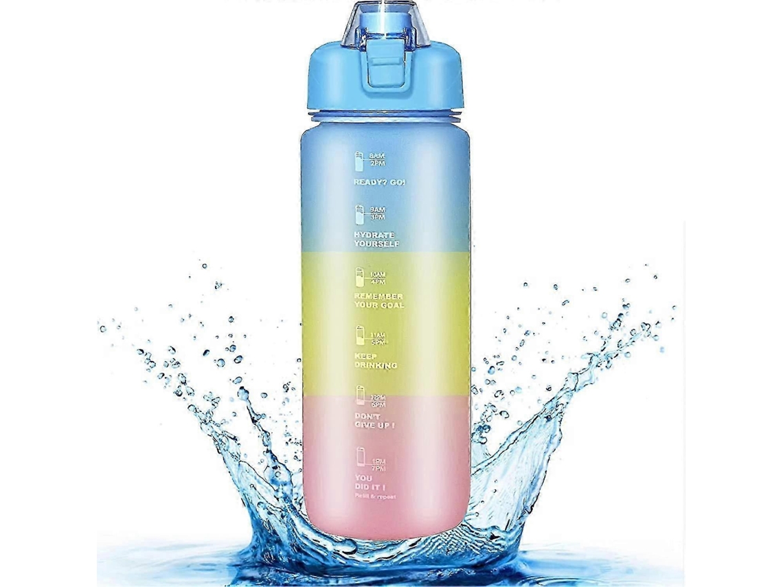 Botella De Agua Deportiva Motivacional De 1l Sin Bpa Para Bebidas Deportivas. Rosewell