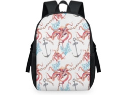Mochila Tropicallife Diseño Pulpo Ancla Oceánica Para Niños Niñas Hombres Mujeres Multiusos Mochila Escolar