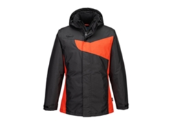Chaqueta de invierno Portwest Pw2 Elegancia y protección contra el frío / Negro Rojo / S