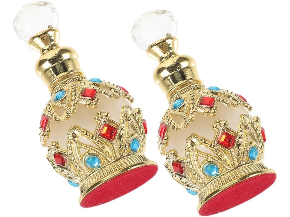 2pièces Flacons De Parfum Vides Verre Para Viaje Rechargeables Con Pendentif Huiles Esencialle...