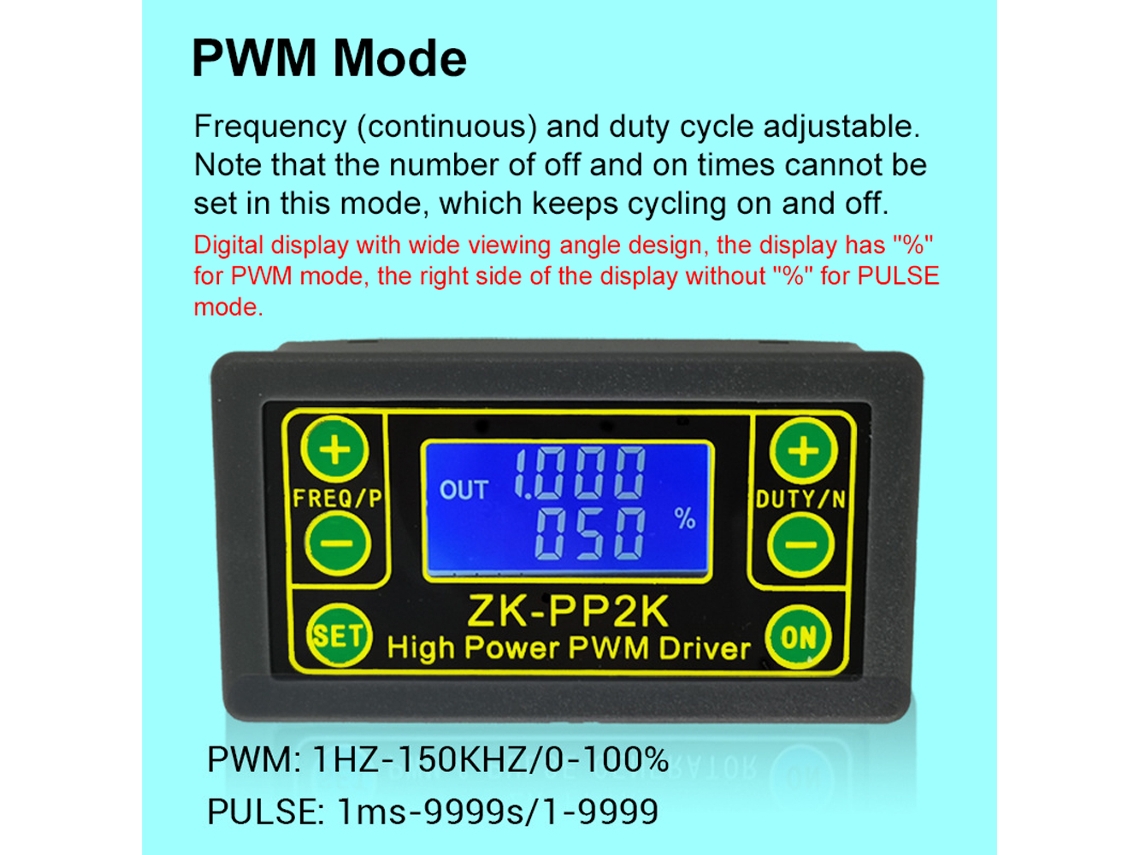 Controlador Pwm De Alta Potencia 3,3-30 V 1 Hz-150 Khz 150 W Con Modos Pwm Y De Pulso Para Atenuador De Motor Y Led