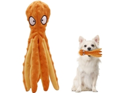 Juguete De Pulpo Sin Relleno Para Perros Pequeños, Juguete De Mordisqueo Duradero Con Papel Crujiente Interactivo Amarillo