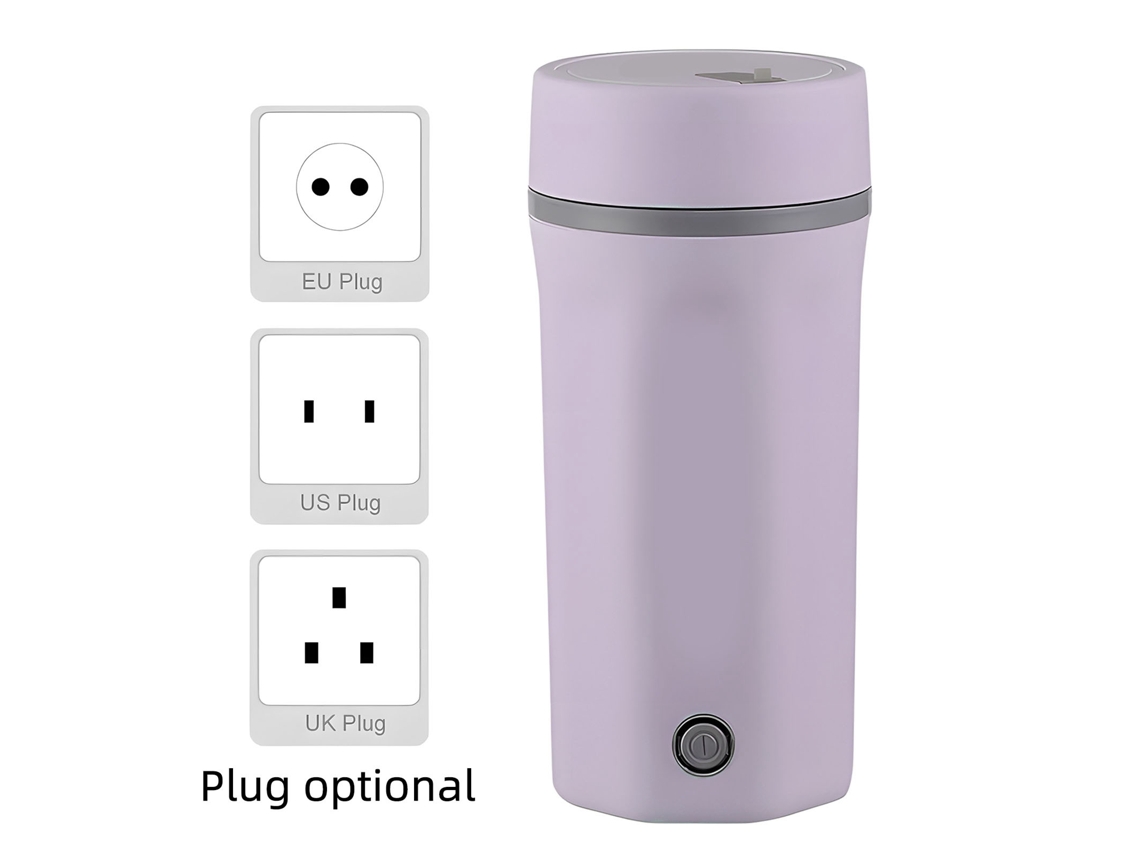 Hervidor eléctrico portátil de viaje de 500 ml, acero inoxidable, 300 W, con función para mantener caliente (sin marca).