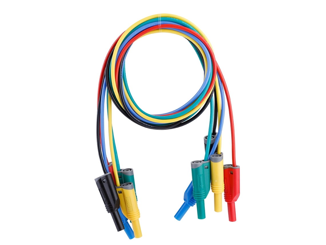 5 Unidades De Conectores De Prueba De Cable Banana P1050-1 De 4 Mm De Silicona Suave 14awg Para Multímetro