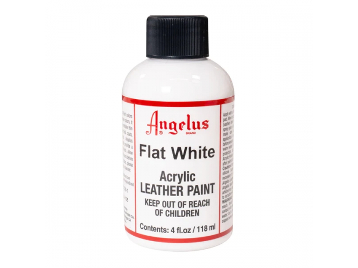 Pintura Cuero Y Polipiel Angelus 118 Ml (Blanco Mate / Flat White 105)