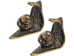 Adornos Multifuncionales Latón Forma Caracol 2 Piezas Estar Salón Diseño Elegante Estable Accesorios Seguros