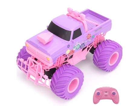 Coche todoterreno recargable con Control remoto, juguete todoterreno, color rosa y morado, 2,4 GHz