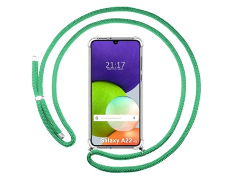 Carcasa Samsung Galaxy A22 4G / M22 TUMUNDOSMARTPHONE Colgante Verde