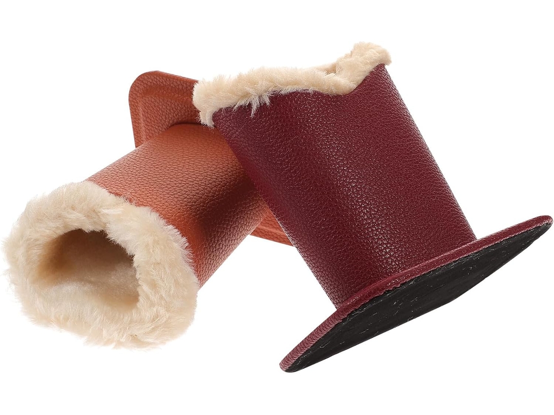 Soporte Gafas Sintética Felpa Resistente Arañazos Juego 2 Piezas Elegante Diseño Vertical Mesita Noche Piel
