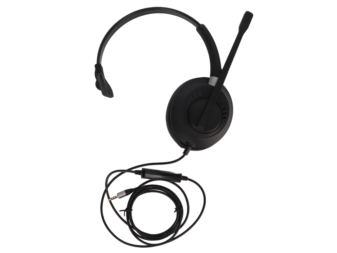 Auriculares Mono Para Negocios Con Cancelación De Ruido (ecn) De 3,5 Mm Y Micrófono Para Centros De Llamadas Y Uso Doméstico.