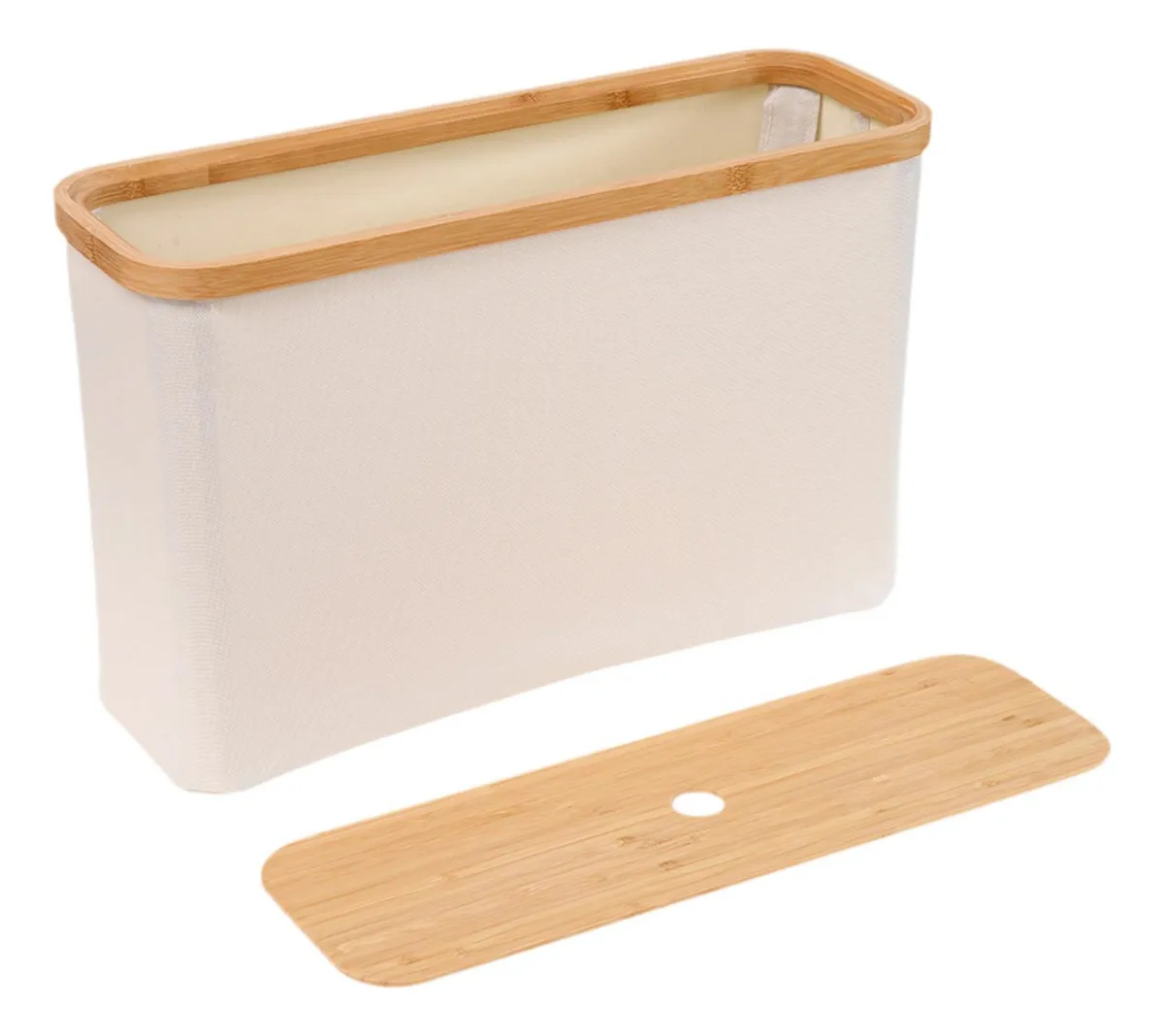 Papelera de papel higiénico beige con tapa (45 x 15 x 28 cm) Vayotoy