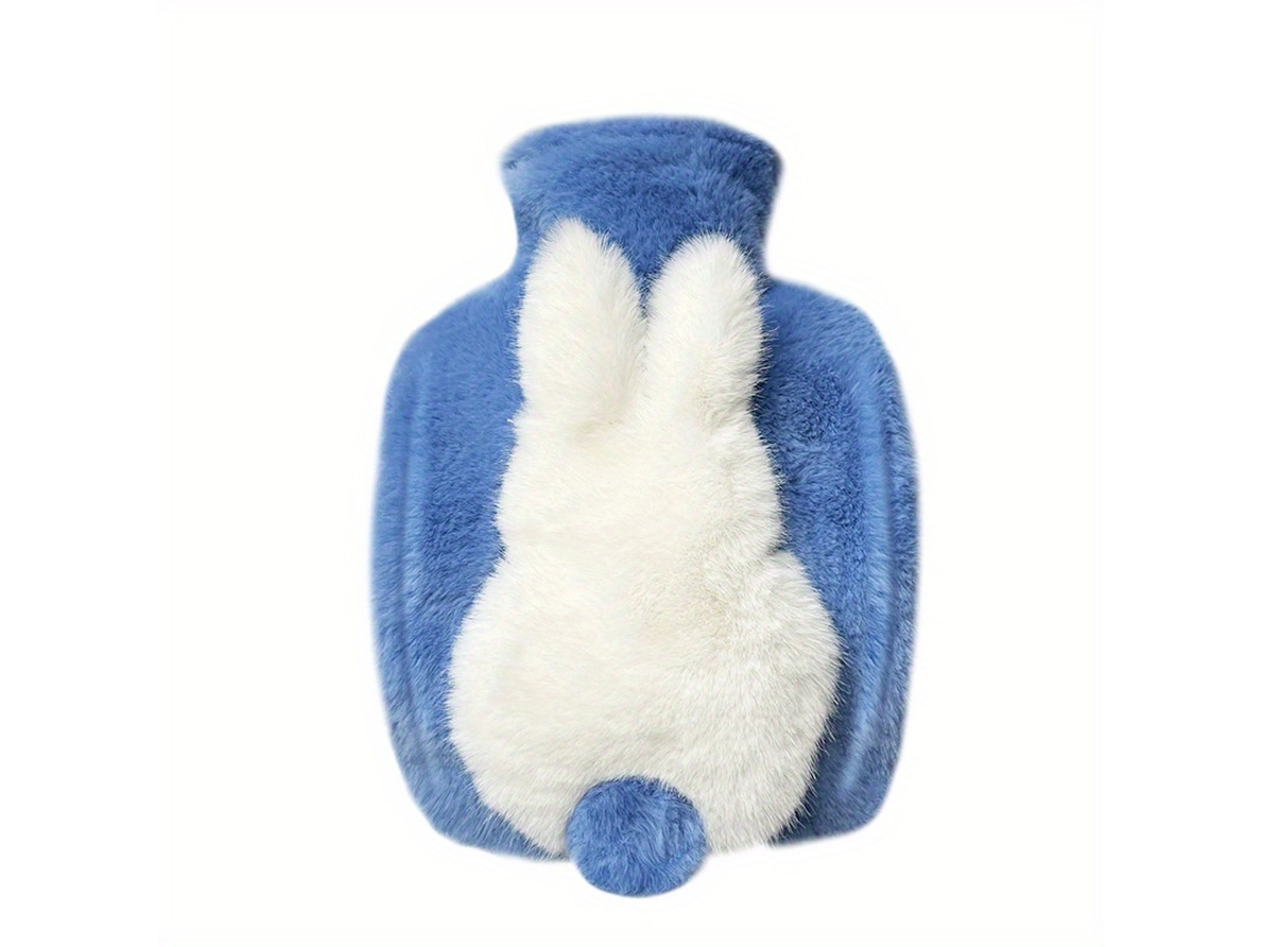 Oficina - Es Una Adorable Bolsa De Agua Caliente De Pvc Con Forma De Cola De Conejo. Fabricada Con Un Material Grueso Y Suave, Esta Bolsa Pa