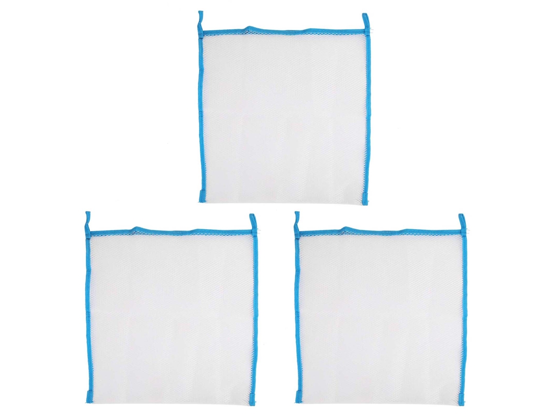 3 Bolsas Portátiles De Malla Azul Para Guardar Juguetes De Baño