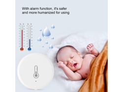 Sensor De Temperatura Y Humedad Zigbee Con Alarma, Control Por Aplicación Y Monitor Inteligente Para El Hogar, La Oficina Y El Almacén.