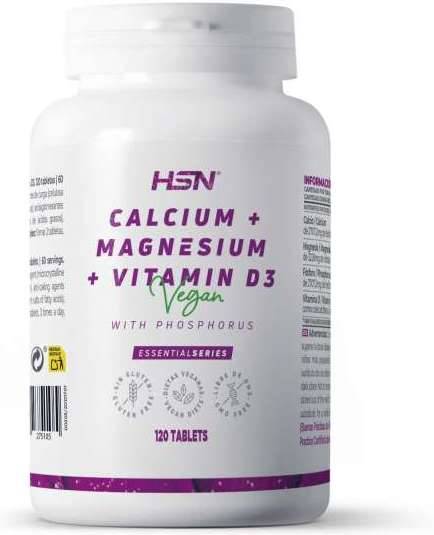 Complemento Alimentar HSN Cálcio + Magnésio + Vitamina D3 (120 tabletas)