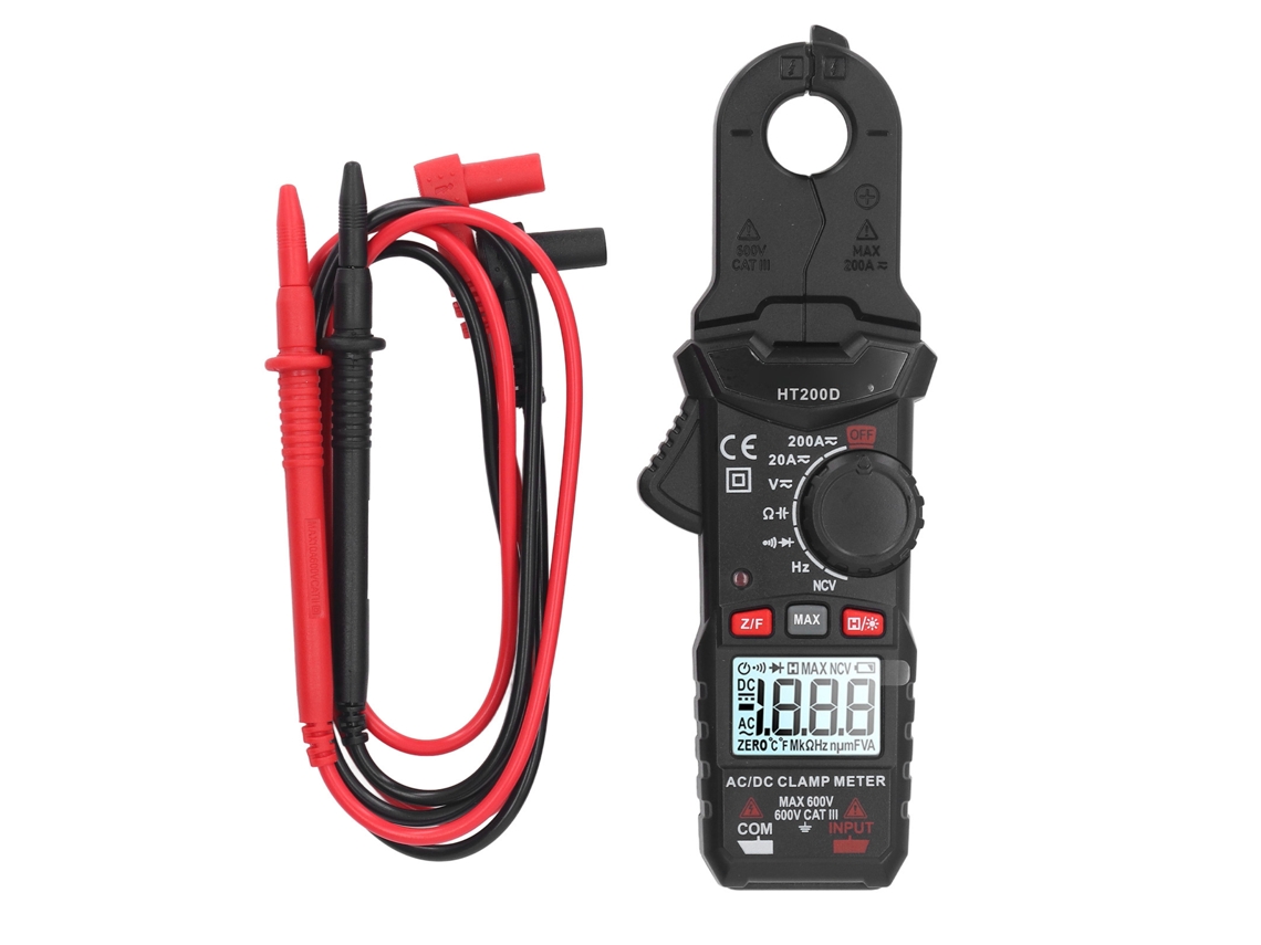 Pinza Amperimétrica Digital Mini Multímetro Probador De Electricista Corriente Voltaje Capacitancia Frecuencia Resistencia