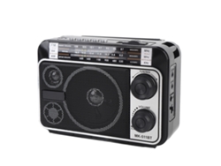 Radio Portátil Retro Con Bluetooth, Fm, Am/sw, Altavoz Con Doble Fuente De Alimentación Y Enchufe Estadounidense.