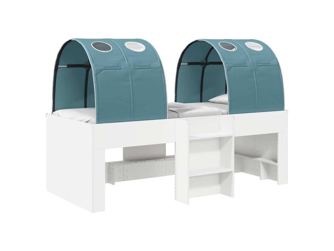 Maison Exclusive - Cama Con Túnel 4 Pcs Blanco Y Azul Claro Madera De Ingeniería