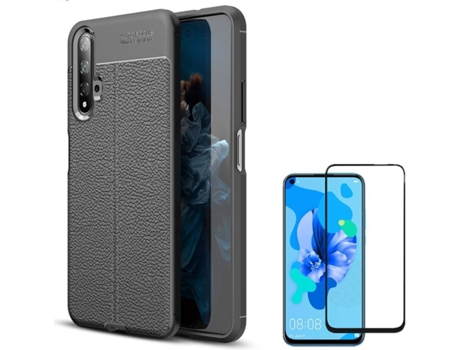Carcasa y Protector Huawei Honor 20 Rugged Leather Negro